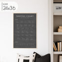 Chalkboard Cursive Writing Chart