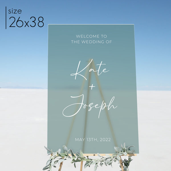 Large Acrylic Vertical Frosted Style Welcome Sign