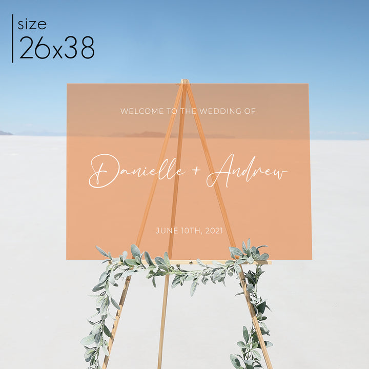Frosted Acrylic Welcome Sign | Horizontal Olivia