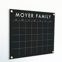 Monthly Black Acrylic Calendar | Horizontal Madi